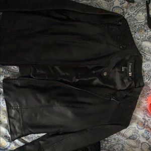 Black fake leather jacket
